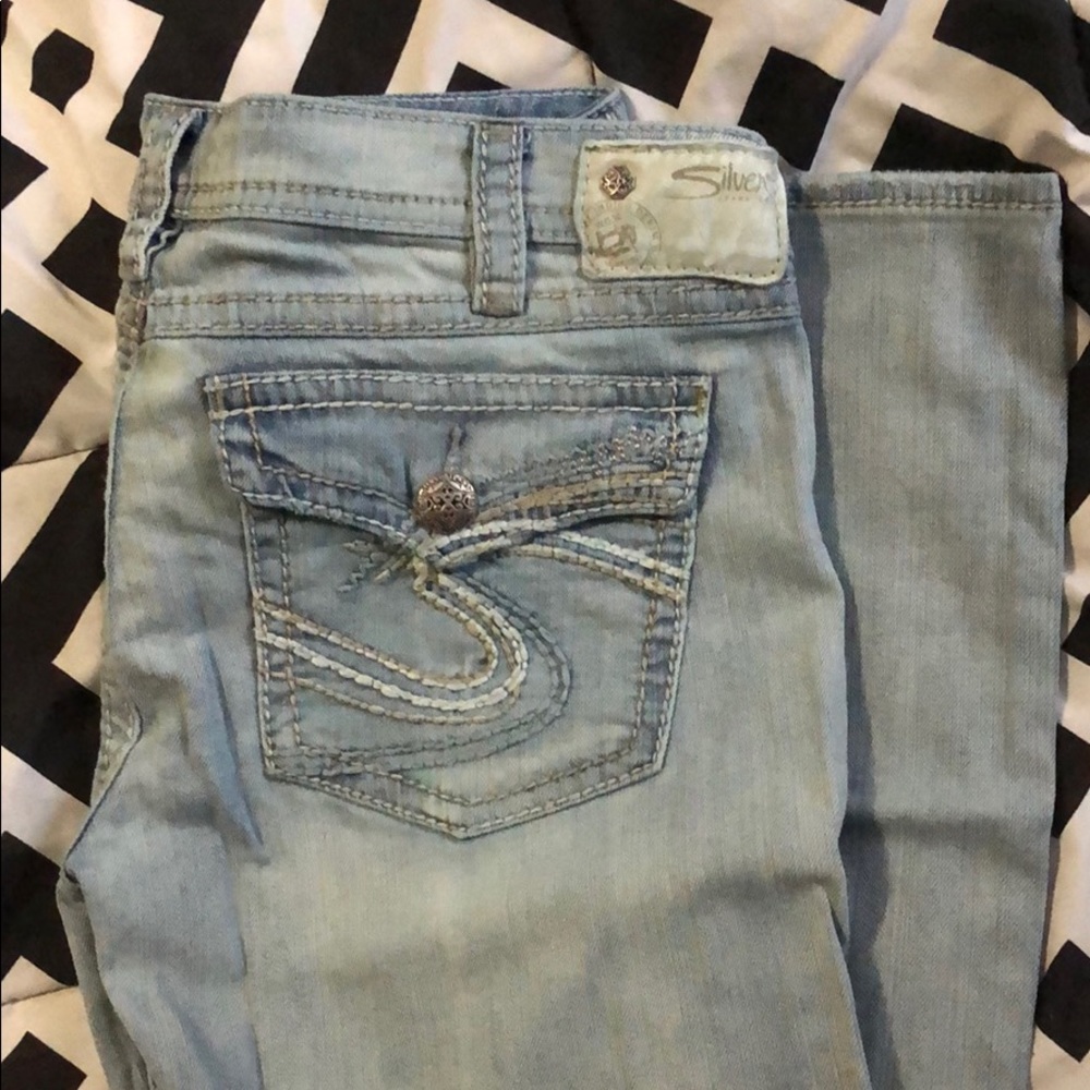 Silver Jean Co. Pioneer light wash denim 33x33 - Picture 4 of 7